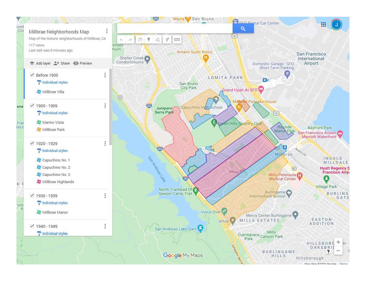 Millbrae Neighborhoods